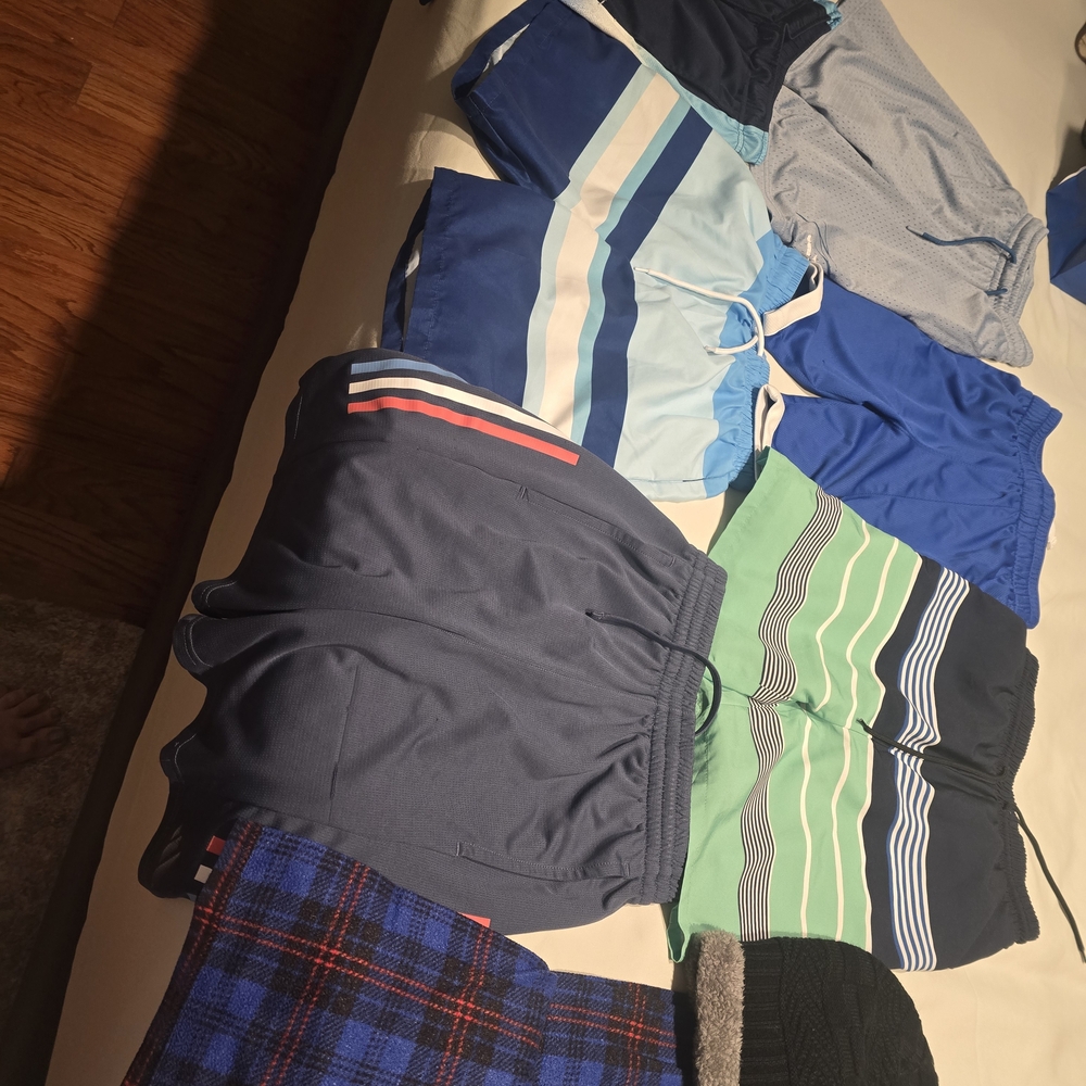 Nike Blue and Green Performance Shorts
